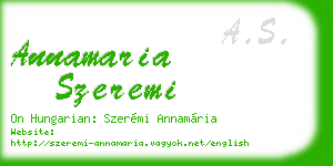 annamaria szeremi business card